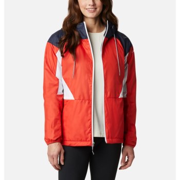 Columbia Side Hill Lined Windbreaker, Chamarras Naranjas Azul Marino Blancos Para Mujer | 518743-XEQ